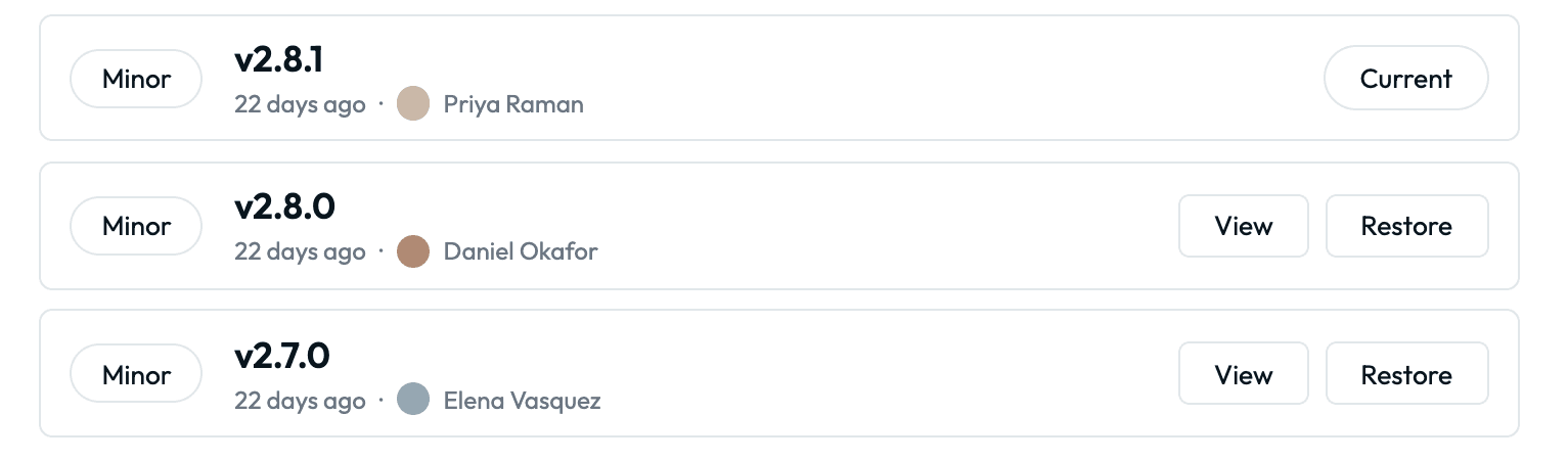 Versioning